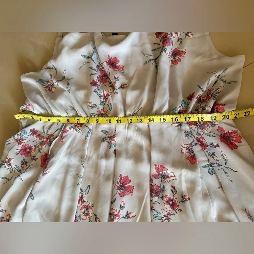 Torrid Fallover Floral Chiffon Cowl Neck Dress Women Plus Size 2X Cottagecore